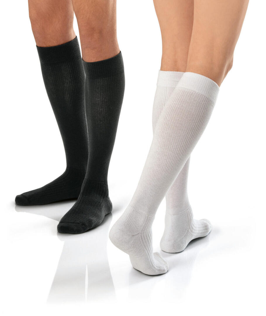 Sigvaris Graduated Compression Socks Cushioned Cotton White 142